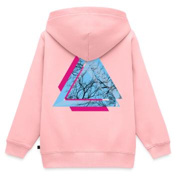 AD Triangle - Kinder Premium Organic Zip Hoodie - Rosa - Hinten - AI Model Kid Female (0cm)