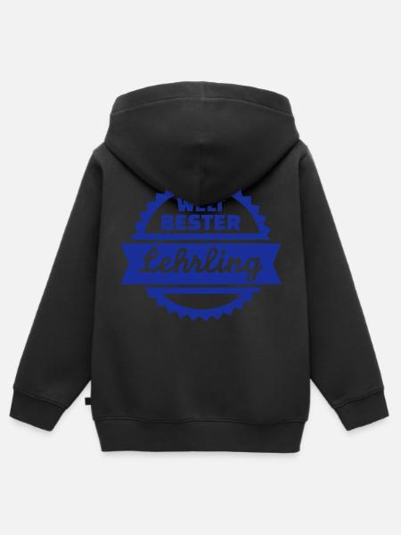 Lehrling - Kinder Premium Organic Zip Hoodie - Schwarz