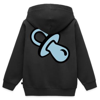 Sucette - Sweat Premium à capuche zippé enfant bio - noir - Dos - AI Model Kid Male (0cm)