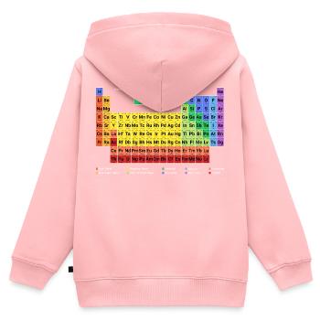 Periodensystem der Elemente neu und vollständig - Kinder Premium Organic Zip Hoodie - Rosa - Hinten - AI Model Kid Female (0cm)