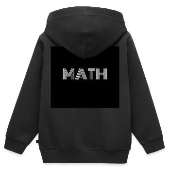 Mathematik - Kinder Premium Organic Zip Hoodie - Schwarz - Hinten - AI Model Kid Male (0cm)
