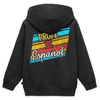 Profe De Espanol Spanisch Lehrer Geschenke Kostüm - Kinder Premium Organic Zip Hoodie - Schwarz - Hinten - AI Model Kid Male (0cm)