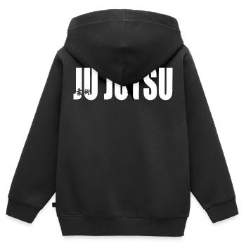 Ju-Jutsu Ju Jutsu Jiu Jitsu Arts Martiaux Arts Martiaux Arts Martiaux - Sweat Premium à capuche zippé enfant bio - noir - Dos - AI Model Kid Male (0cm)