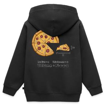 Formule de pizza - Sweat Premium à capuche zippé enfant bio - noir - Dos - AI Model Kid Male (0cm)