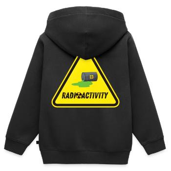 Radioactivity - Kids Premium Organic Zip-up Hoodie - black - Back - AI Model Kid Male (0cm)