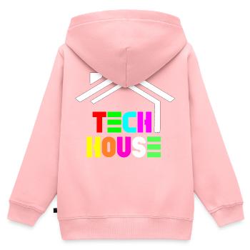 tech house - Kids Premium Organic Zip-up Hoodie - rose - Back - AI Model Kid Female (0cm)
