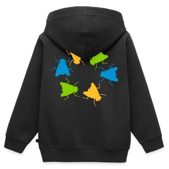 Colorful House Flying Group Team - Kids Premium Organic Zip-up Hoodie - black - Back - AI Model Kid Male (0cm)