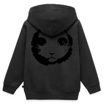 Kitty the cat - Kinder Premium Organic Zip Hoodie - Schwarz - Hinten - AI Model Kid Male (0cm)