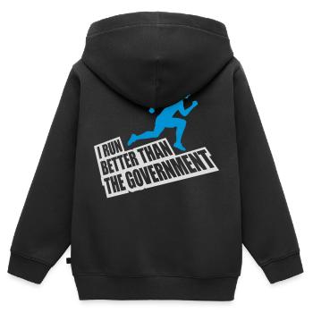 mieux fonctionner que le gouvernement - Sweat Premium à capuche zippé enfant bio - noir - Dos - AI Model Kid Male (0cm)