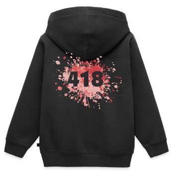 Status Mood Restful 418 I'm A Teapot Color Splash - Kinder Premium Organic Zip Hoodie - Schwarz - Hinten - AI Model Kid Male (0cm)