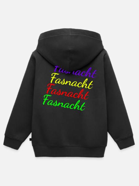 Fasching Bunt - Kinder Premium Organic Zip Hoodie - Schwarz