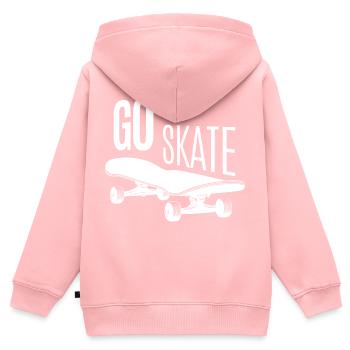 Skateboard SUP Surfen - Kinder Premium Organic Zip Hoodie - Rosa - Hinten - AI Model Kid Female (0cm)