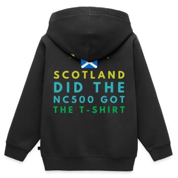 nc500 shirt - Kids Premium Organic Zip-up Hoodie - black - Back - AI Model Kid Male (0cm)