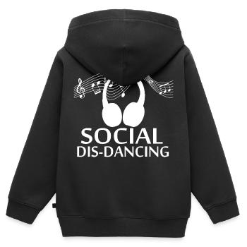 Dancing Dance Music - Kinder Premium Organic Zip Hoodie - Schwarz - Hinten - AI Model Kid Male (0cm)