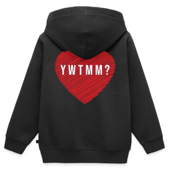 World's Most Creative Marriage Proposal - Kids Premium Organic Zip-up Hoodie - black - Back - AI Model Kid Male (0cm)
