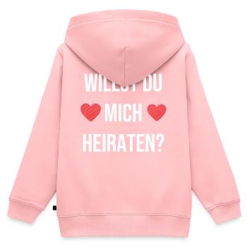 Der absolut coolste Heiratsantrag - Kinder Premium Organic Zip Hoodie - Rosa - Hinten - AI Model Kid Female (0cm)