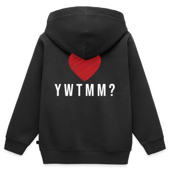 You Want To Marry Me? - Kinder Premium Organic Zip Hoodie - Schwarz - Hinten - AI Model Kid Male (0cm)