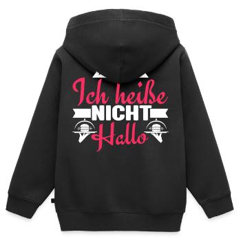 Kellner Kellnerin Restaurantfachkraft - Kinder Premium Organic Zip Hoodie - Schwarz - Hinten - AI Model Kid Male (0cm)