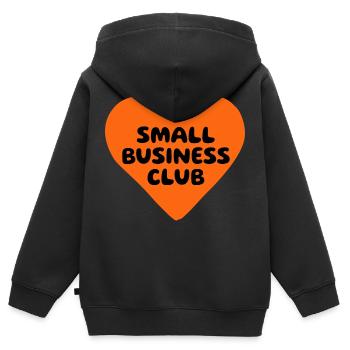 small business club - Kinder Premium Organic Zip Hoodie - Schwarz - Hinten - AI Model Kid Male (0cm)