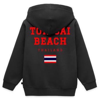 Ton Sai Beach, Thailand - Kids Premium Organic Zip-up Hoodie - black - Back - AI Model Kid Male (0cm)