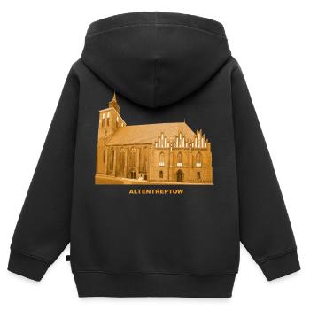 Altentreptow Kirche Mecklenburg-Vorpommern - Kinder Premium Organic Zip Hoodie - Schwarz - Hinten - AI Model Kid Male (0cm)