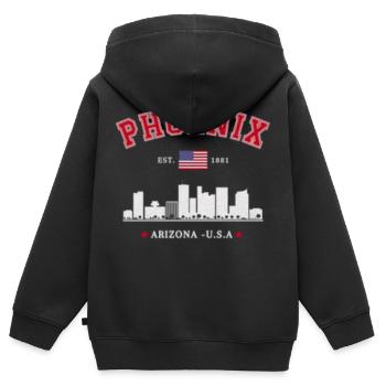 Phoenix Arozonta Est 1881 - Kinder Premium Organic Zip Hoodie - Schwarz - Hinten - AI Model Kid Male (0cm)