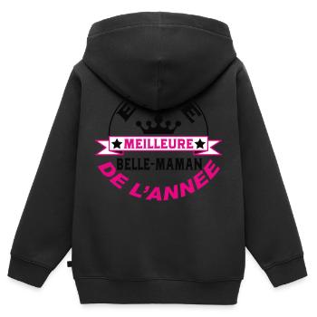Zur besten BEAUTIFUL MOM des Jahres gewählt - Kinder Premium Organic Zip Hoodie - Schwarz - Hinten - AI Model Kid Male (0cm)