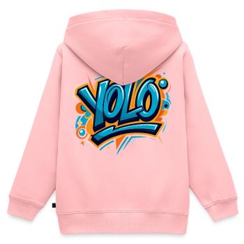 YOLO (You Only Live Once) - Kids Premium Organic Zip-up Hoodie - rose - Back - AI Model Kid Female (0cm)