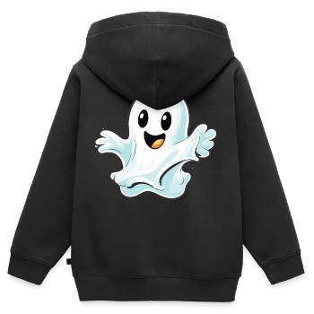 Geist - Kinder Premium Organic Zip Hoodie - Schwarz - Hinten - AI Model Kid Male (0cm)
