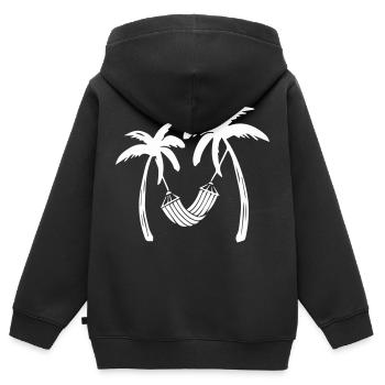 palms relax - Kinder Premium Organic Zip Hoodie - Schwarz - Hinten - AI Model Kid Male (0cm)