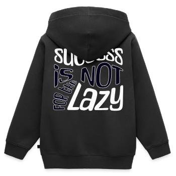 Success is not for the Lazy - Kids Premium Organic Zip-up Hoodie - black - Back - AI Model Kid Male (0cm)