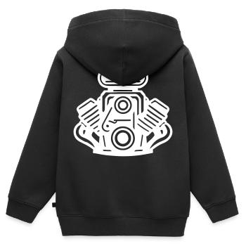 Motor Auto Symbol Tuning - Kinder Premium Organic Zip Hoodie - Schwarz - Hinten - AI Model Kid Male (0cm)