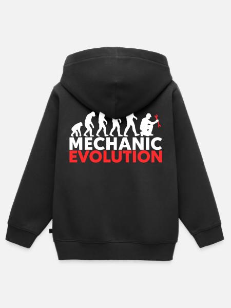Mechanic Evolution Schrauber - Kinder Premium Organic Zip Hoodie - 