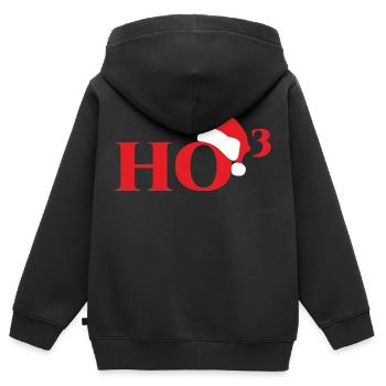 Weihnachten: Ho³ - Kinder Premium Organic Zip Hoodie - Schwarz - Hinten - AI Model Kid Male (0cm)