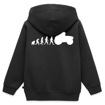 Evolution tractor tractor tractors - Kids Premium Organic Zip-up Hoodie - black - Back - AI Model Kid Male (0cm)