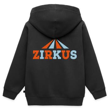 Cirque - Sweat Premium à capuche zippé enfant bio - noir - Dos - AI Model Kid Male (0cm)
