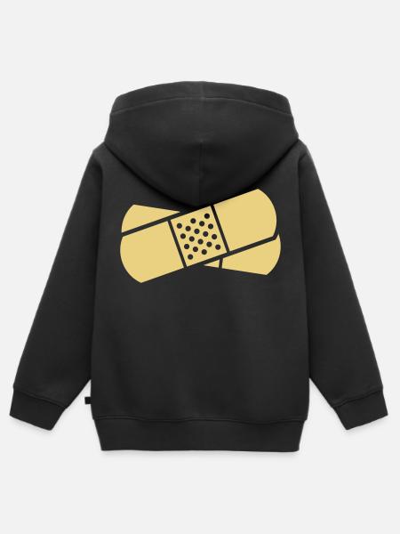 Pflaster - Kinder Premium Organic Zip Hoodie - Schwarz