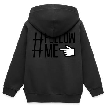Hand pointer follow - Kids Premium Organic Zip-up Hoodie - black - Back - AI Model Kid Male (0cm)