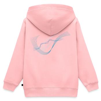 blaue Welle - Kinder Premium Organic Zip Hoodie - Rosa - Hinten - AI Model Kid Female (0cm)