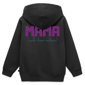 Maman - Sweat Premium à capuche zippé enfant bio - noir - Dos - AI Model Kid Male (0cm)