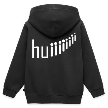 Rollercoaster Achterbahn - Kinder Premium Organic Zip Hoodie - Schwarz - Hinten - AI Model Kid Male (0cm)