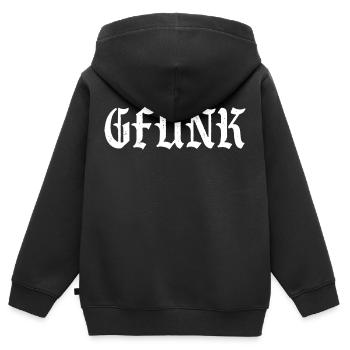 G Funk G-Funk Rap Hip-Hop Hip Hop - Kids Premium Organic Zip-up Hoodie - black - Back - AI Model Kid Male (0cm)