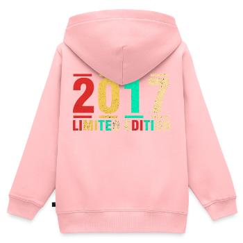 Jubiläumsgeschenk 2017 Limited Edition 2017 - Kinder Premium Organic Zip Hoodie - Rosa - Hinten - AI Model Kid Female (0cm)