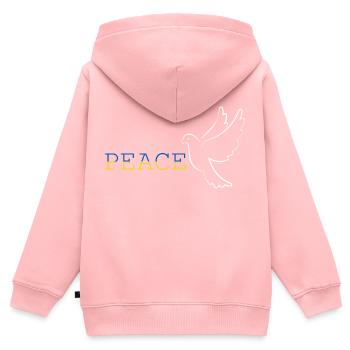Ukraine Sieg - Kinder Premium Organic Zip Hoodie - Rosa - Hinten - AI Model Kid Female (0cm)