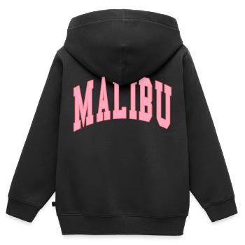 malibu preppy pink neu - Kinder Premium Organic Zip Hoodie - Schwarz - Hinten - AI Model Kid Male (0cm)
