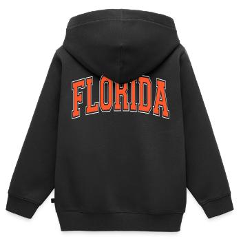 orange floride - Sweat Premium à capuche zippé enfant bio - noir - Dos - AI Model Kid Male (0cm)