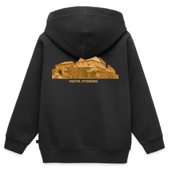 Otzberg Veste Burg Heringen Odenwald Hessen - Kinder Premium Organic Zip Hoodie - Schwarz - Hinten - AI Model Kid Male (0cm)