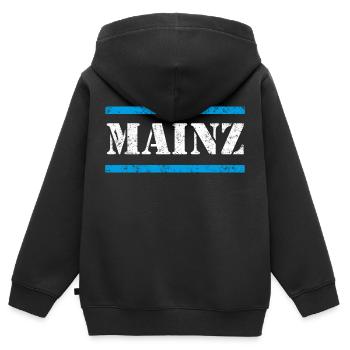 Mayence - Sweat Premium à capuche zippé enfant bio - noir - Dos - AI Model Kid Male (0cm)