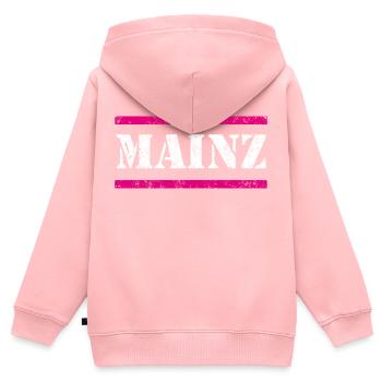 Mainz Vintage - Kids Premium Organic Zip-up Hoodie - rose - Back - AI Model Kid Female (0cm)