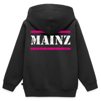Mayence Vintage - Sweat Premium à capuche zippé enfant bio - noir - Dos - AI Model Kid Male (0cm)